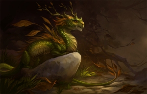 Dragon Médian Mineur de type feuilles mortes